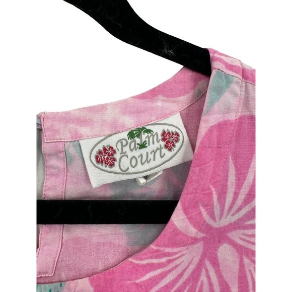 Palm Court Dress Womens M Tropical Floral Beach Vacation Cruise Resort‎ Coastal - Picture 2 of 7